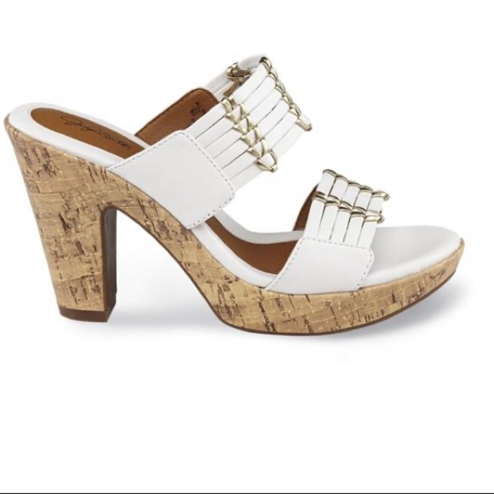 Jaclyn Smith White Tana Dress Sandal SZ 9 - Picture 2 of 5